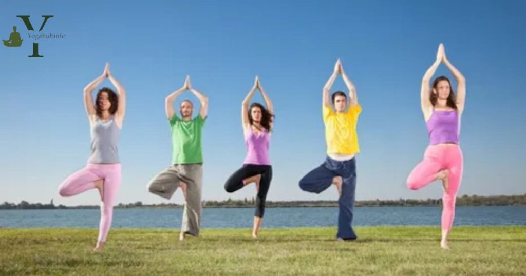 5 People Yoga Pose 